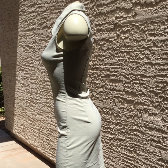 Zip Front Khaki Dress - Picture 2 of 8